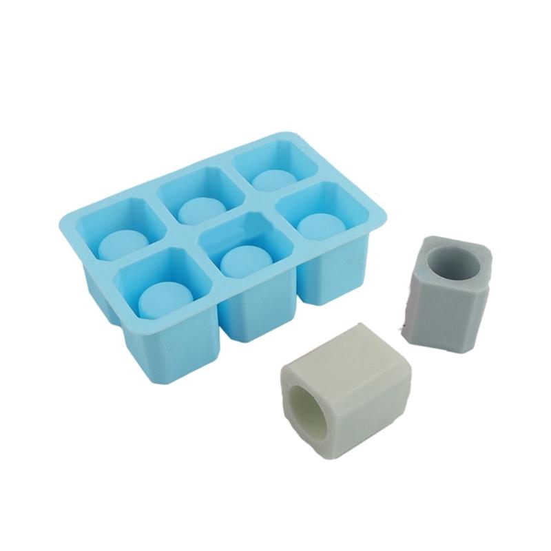 6 Cavity Silicone Ice Cup Molds For Making Hollow Ice Cups 6 Cavity Ice Tray Perfect For Summer Drink And Cocktails