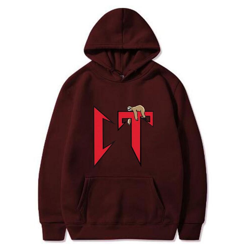 Unisex Oversized Hooded Sweatshirt With Printed Design Ribbed Hem Loose Fit Long Sleeve Cotton Pullover Winter