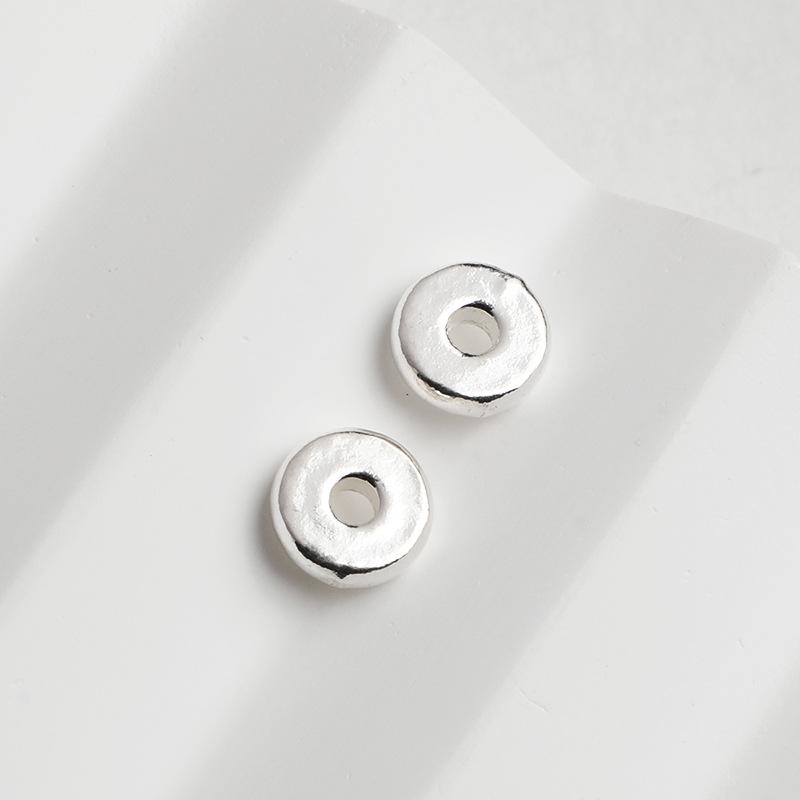 Sterling Silver S925 Geometric Bead Spacer for DIY Bracelet Making