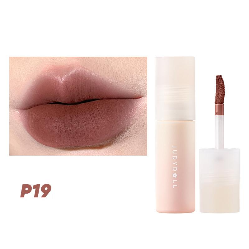 Lápiz labial Barro labial crema pequeña puré show blanco boca rojo caja ciega brillo labial mate