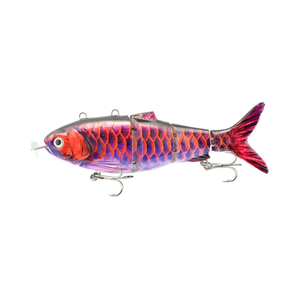 Automatische Swimbait Angelköder 13cm 4-Segment Mehrgelenkiger Köder Elektrischer Robotischer Angelköder Auto USB Wiederaufladbar Pesca
