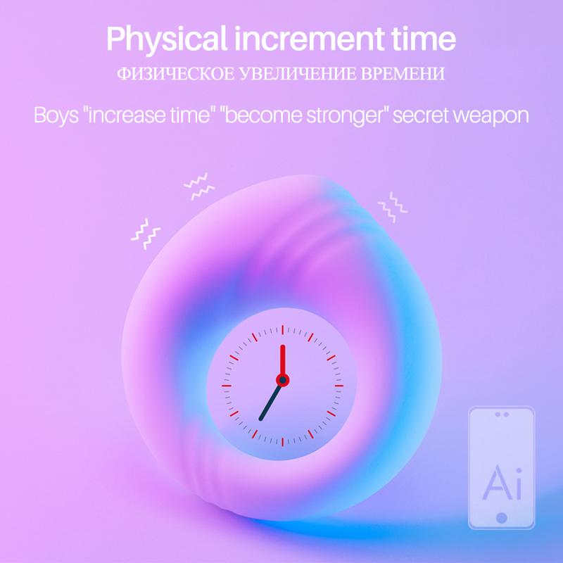 Male Penis Ring Mobile Bluetooth APP Remote Control Powerful Vibration Delay Ejaculation Massager Adult Vibrator