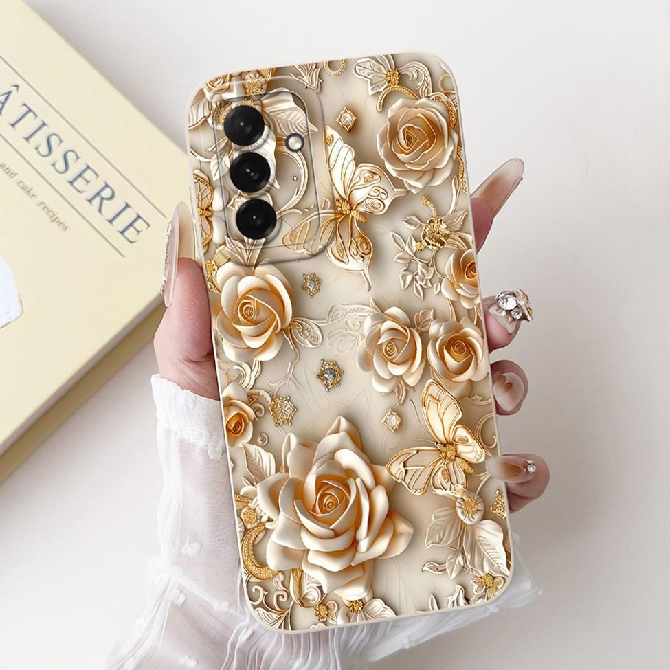 For Samsung A56 5G Case A566B Luxury Fashion Flowers Kawaii Cute Shockproof Phone Case For Samsung Galaxy A56 5G Cover SM-A5660