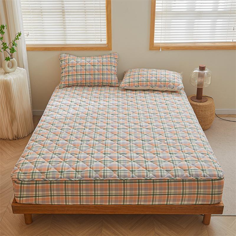 

Bonenjoy стеганое покрывало в клетку, наматрасник, хлопковое покрывало, утолщенная простыня, Fundas de colchón (Нет наволочки) 90x190x25cm 1pc