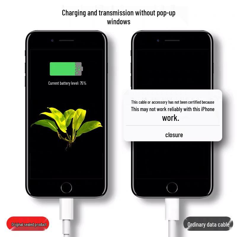 Compatible Apple iPhone Fast Charging Cable for 14, 13 Pro, 7 Plus, 8, and iPad