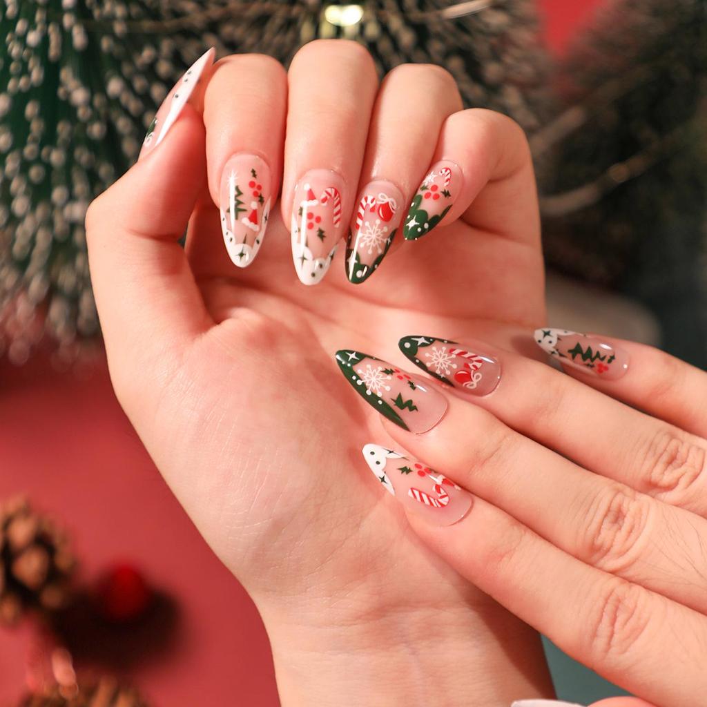 Christmas Manicure Collection: Press-On False Nails & Nail Stickers