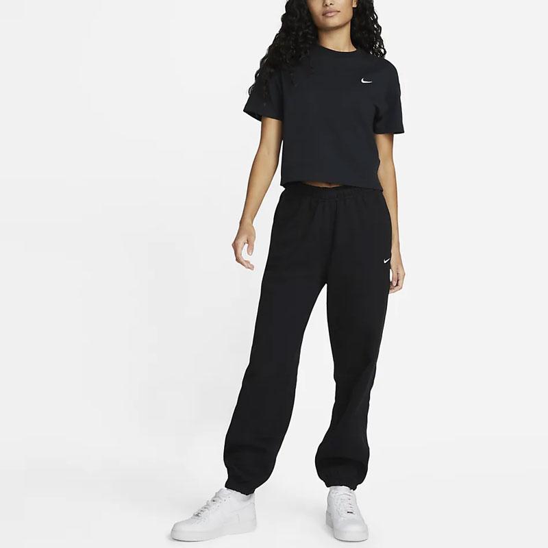 Nike Womens NikeLab Solo Swoosh Tee Black Women Streetwear CV0560-010