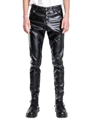 East Rain Stretch PU Leather Skinny Long Synthetic Leather SEW537 Pants, Pants, Pants, Pants, Pants, Windproof, Fashionable, Men's,
