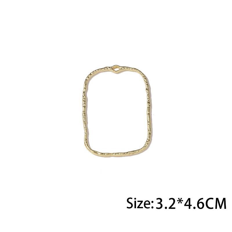 10Pcs Alloy Hollow Frame Open Back Bezel Pendants Geometric Charms For Diy Jewelry Making Earrings Necklace Supllies