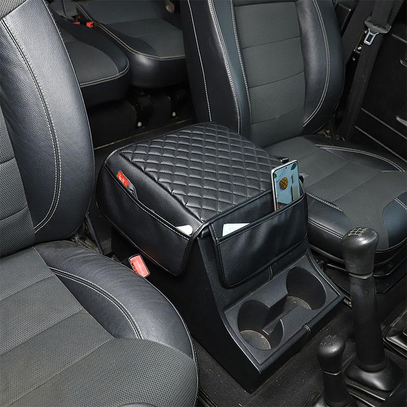Dla Land Rover Defender 90 110 2004-2019 Skórzana Pokrywa Pudełka Podłokietnika Konsoli Środkowej Fotela Samochodowego Akcesoria Samochodowe