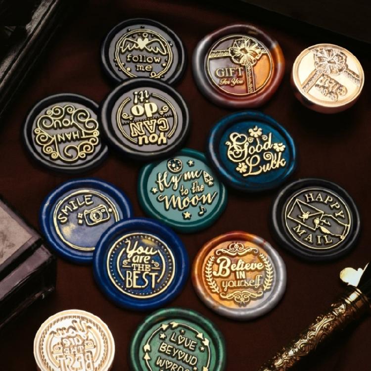 Envelope Emboss Wax Seal Stamp Head Removable Sealing Brasses Stamp Head Gift