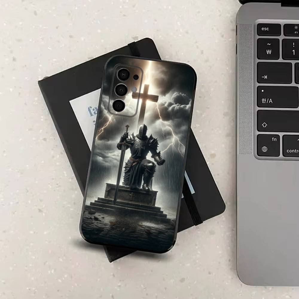 Crusaders Belief Knight Phone Case For Samsung Galaxy A73,31,8,9,53,32,72,41,J7,52,71,22,Note Soft Black Silicone Cover
