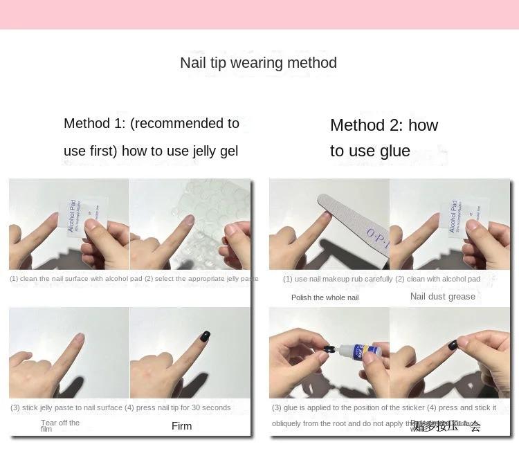 Drăguț roz dulce prințesă detașabil detașabil handmade Nail Art Y2K Vitality Girl Unghii false scurte Blush Bow Patch pentru unghii