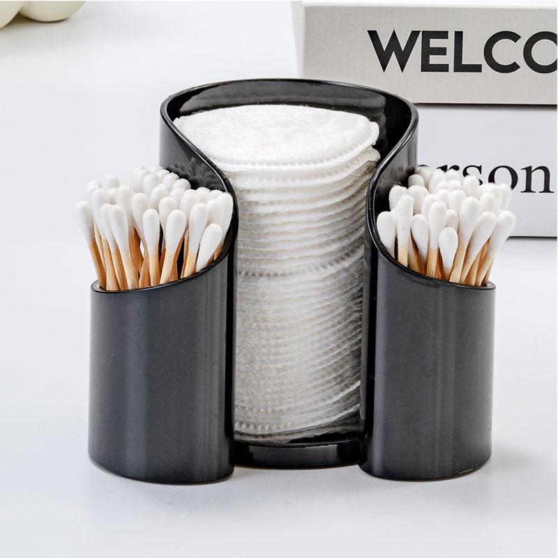 Three-in-One Cotton Pad, Swab, Toothpick & Floss Organizer