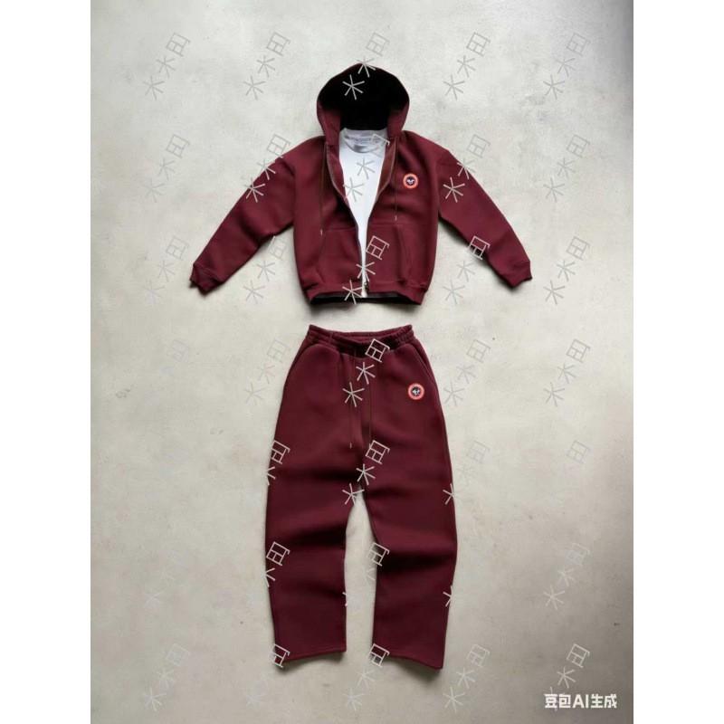 Tuta Jogger con Felpa con Cappuccio e Zip Oversize Unisex Streetwear Casual Abbigliamento Sportivo Uomo Donna