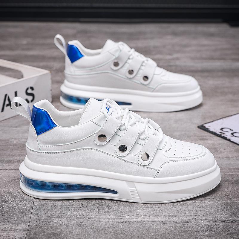 European station men's shoes 2024 autumn new trendy brand inner height increase white shoes boys thick baseplate shoes casual sports