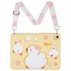 For iPad (2025)/10.9 (2022) Silicone Tablet Case 3D Duck Pattern Design Protective Cover with Shoulder Strap