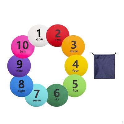 10 Pieces Numbered Markers Floor Dots Anti Slip Football Yard for Field and Court Marking