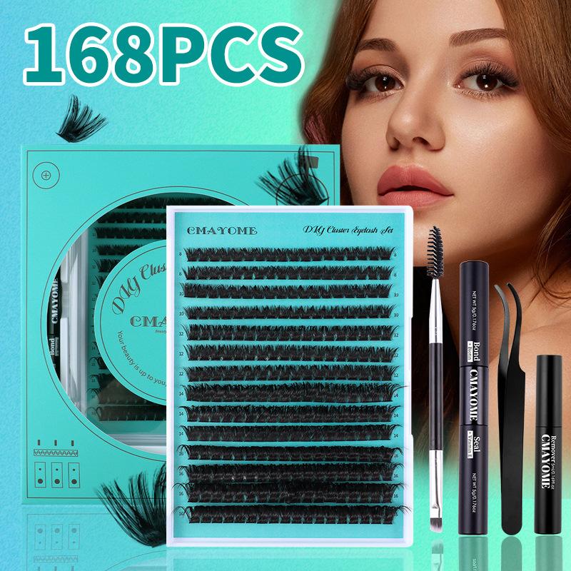 Diy Single Tuft Of Hair 168 Tufts 10-16Mm False Eyelashes Simulation Curled Thick Eyelashes