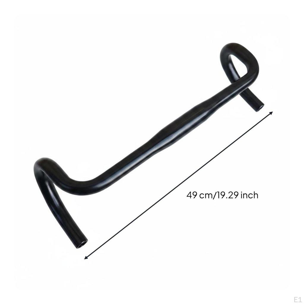 Gravel Drop Handlebar Polished Finish Anodized Aluminum Wide Splay Flared Bar Silver