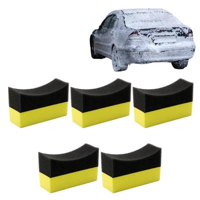 Reifenpflege Schwamm Autoreifen Reinigungsschwamm Polierschwamm Wachs Polierpads Reifenglanz 5 Stück Reifenpflege Applikator