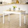 Modern Design Two-Tone Dining Room Table with Large Top 4-6 People In Wood Dim. 119L X 70W X 75H Cm