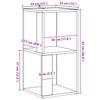 Corner Shelf Artisan Oak 33 X 33 X 67 Cm Particleboard