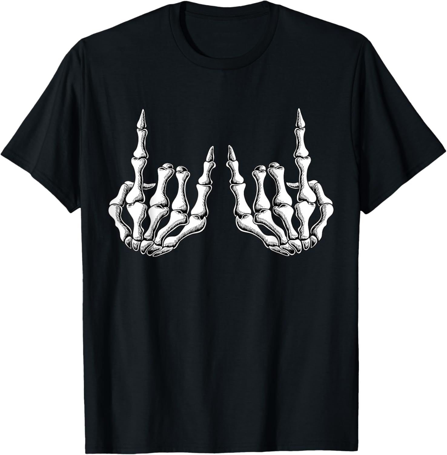 Skeleton Hand Rock On T-shirt XXL