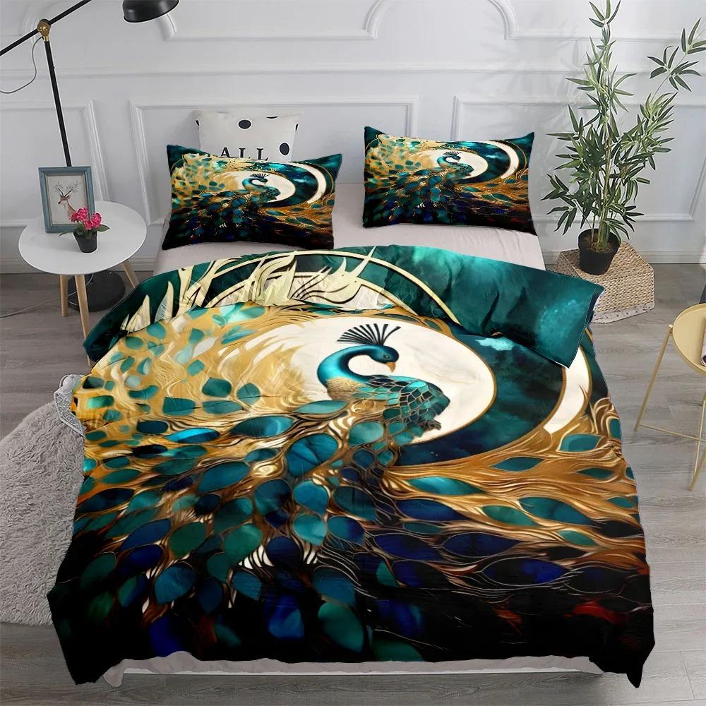 Vintage Forest Stag Plaid Duvet Cover Collection King Queen Double Full Twin Single Size With Bed Linen Collection