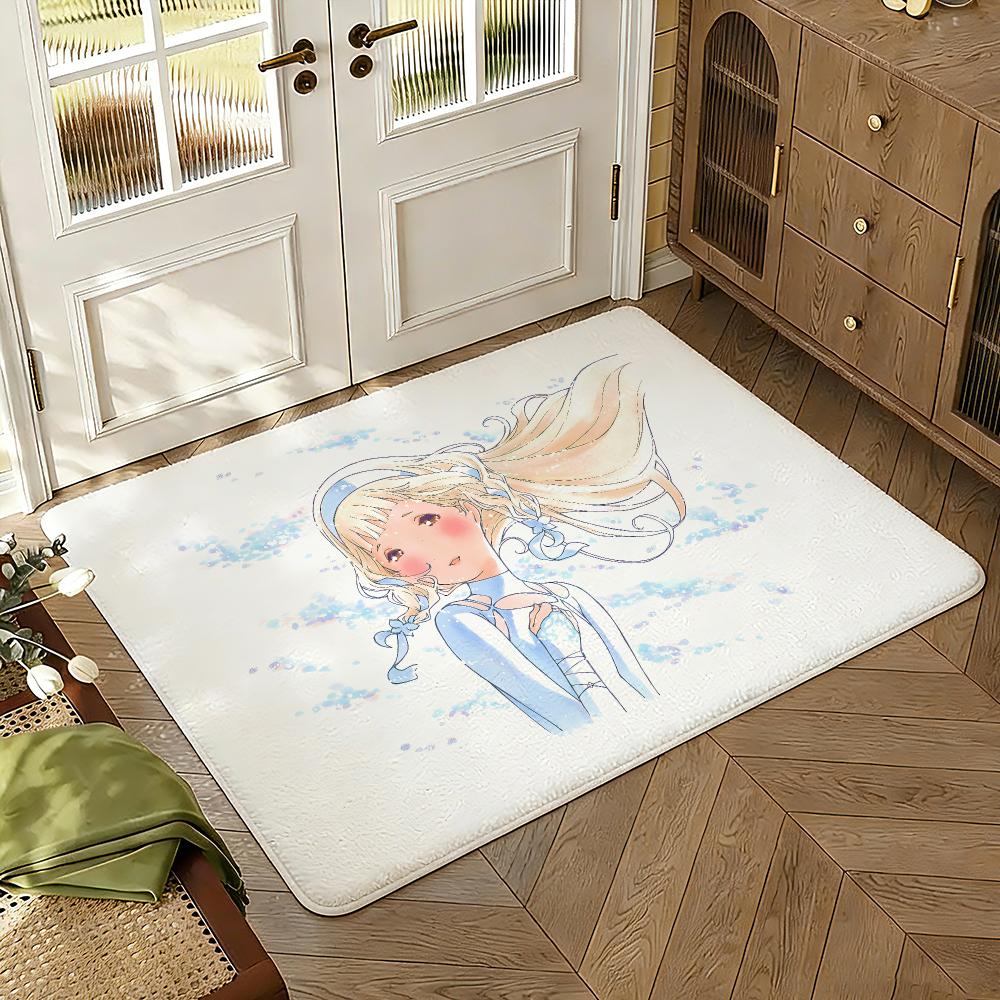 Maquia When the Promised Flower Blooms Absorbent Non-Slip Floor Mat Flannel Rug Bedroom Living Room Door Mat Home Decor