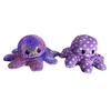 Cute Octopus Plush Toys Double-sided Flip Octopus Soft Reversible Stuffed Mood Octopus Gifts for Kids Family Friends