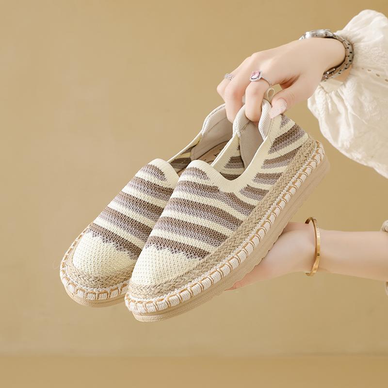 Thin Mesh Women'S Casual Shoes Versatile Summer Flat Bottomed Fisherman'S Shoes Women'S Fashion Breathable Vulcanized Shoes