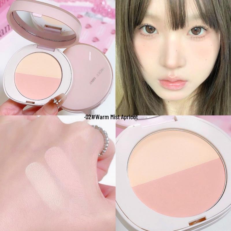 SweetMint Dual-Color Powder: Translucent, Oil-Control, Long-Lasting Setting Highlight for Natural Brightening & Portability.
