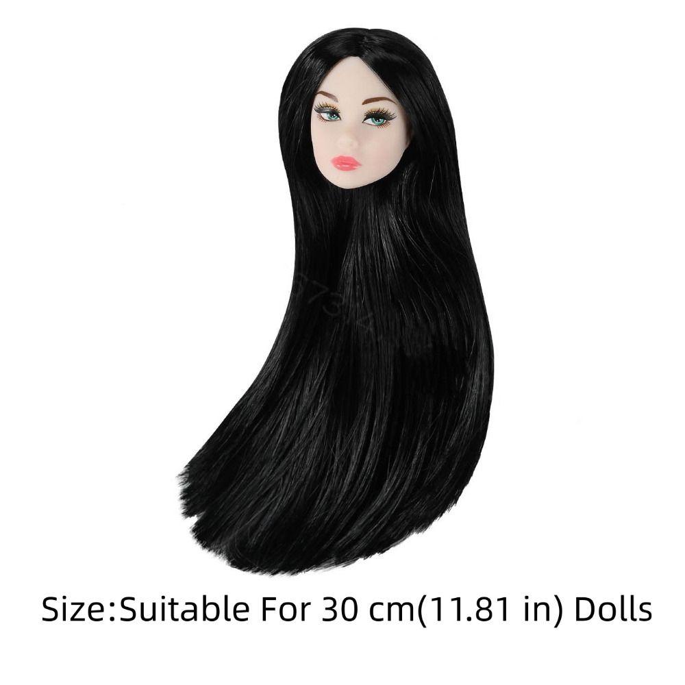 Curly Hair Supermodel Doll Head With Make-up 30cm Dolls Head 1/6 Doll Head  Dolls Accessories