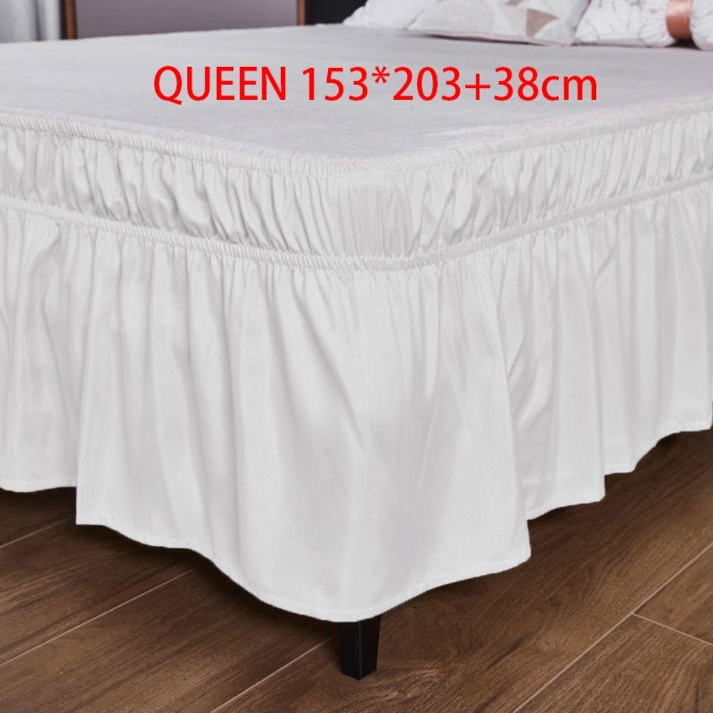 Elastic Bed Skirt Polyester Bed Side Skirt Accessories Bed Ruffles  Bedroom
