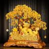Topaz Crystal Rich Tree Dragon for Home Decoration Chinese Crafts Business Gift Hotel Porch Decoration Prosperity Accessories
