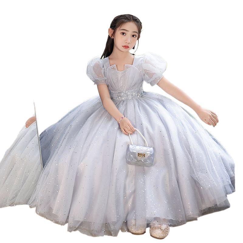 Girls' Elegant Princess Dress for Weddings, Birthdays, and Performances