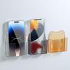 Multi-function Wall Mounted Remote Control Holder Transparent Non Perforated Wall Stand Holder