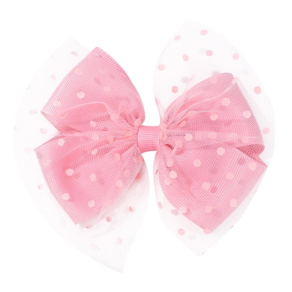 2 Pack Organza Hair Bows Clips for Girls, Non-Slip Kids Hair Accessories Cute Princess Hairpins (2025 New)
