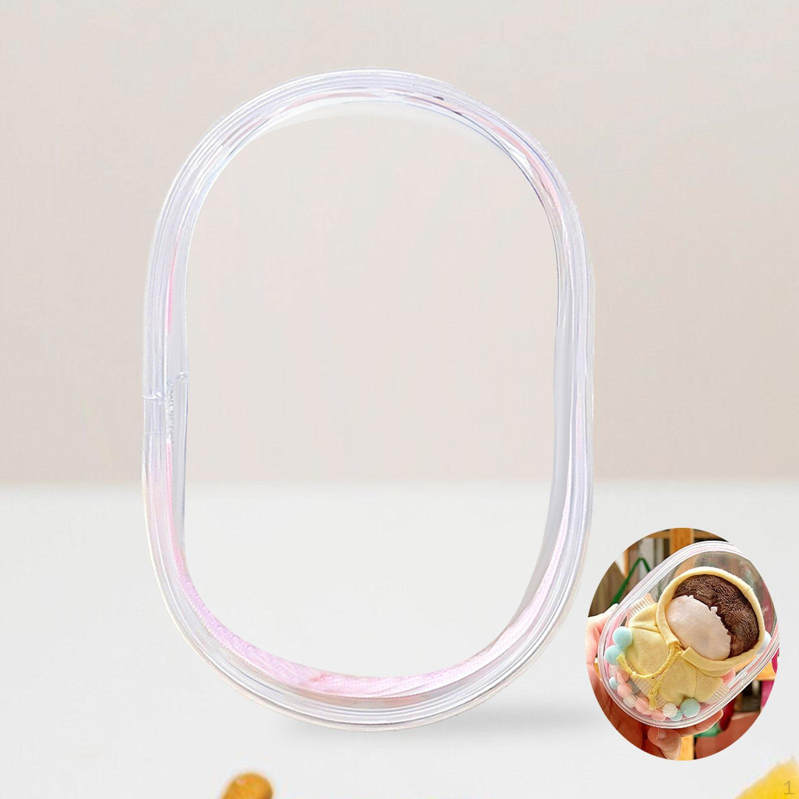 Прозрачная сумка для демонстрации фигур, маленькая сумка для хранения кукол из ПВХ для мини Pink M