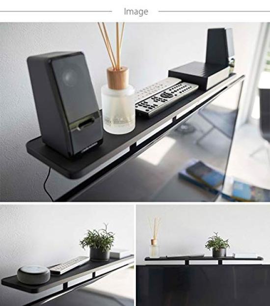 Yamazaki Jitsugyo TV Top Back Rack Wide Black W70XD19XH60cm Smart Router Storage Cable Storage 4883 & Approx.