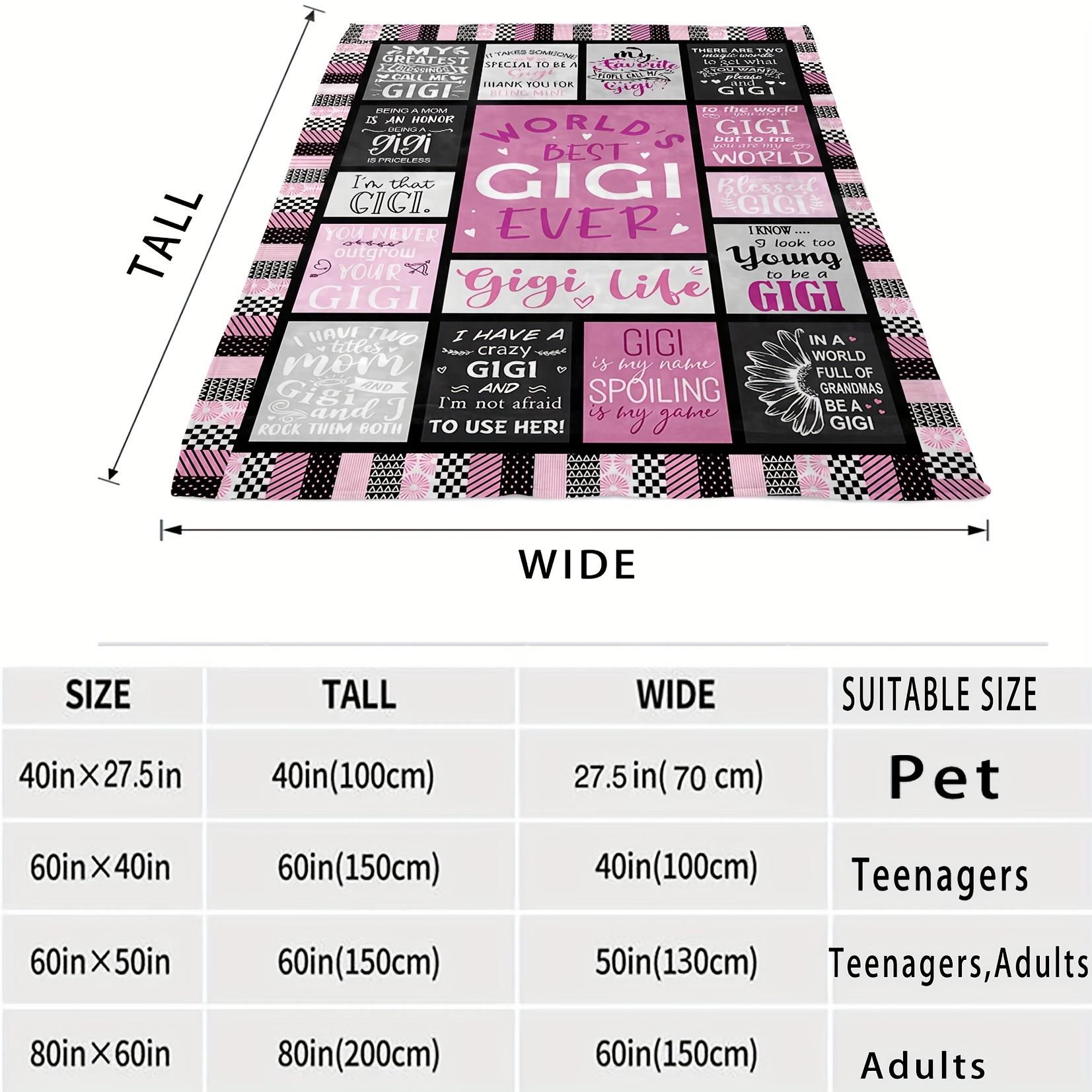 1pc for Gigi Gifts Gift Blanket - for Gigi Gifts for Grandma - Gifts for Gigi - for Gigi Gifts - Best for Gigi Gifts - for Gigi S Birthday G 130cm*150cm