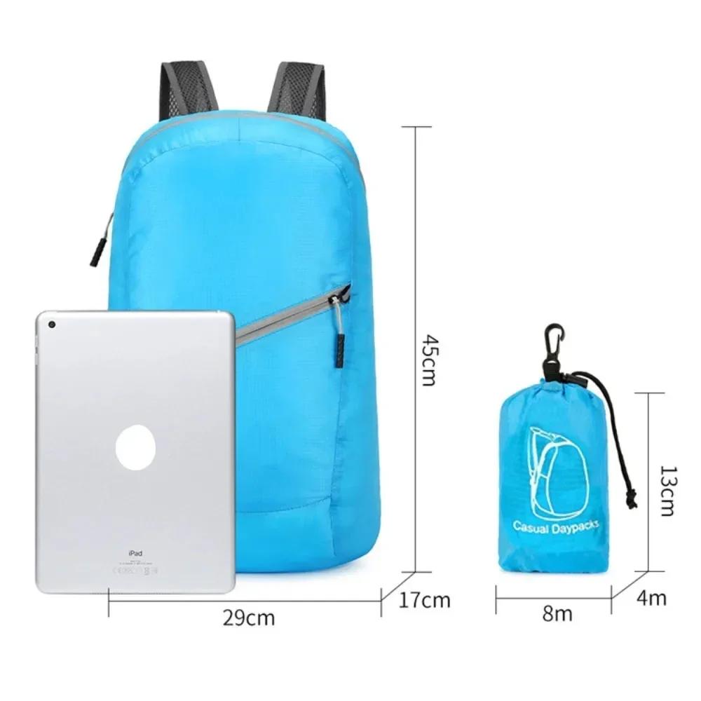Unisex Waterproof Foldable Backpack – Large Capacity Portable Camping Hiking Travel Daypack