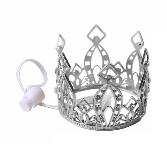 Sparkling Pet Crown Adjustable Cat Crown with Drawstring Rhinestone Tiara Crown for Cats And Small Dogs Cosplay Party Photo Prop