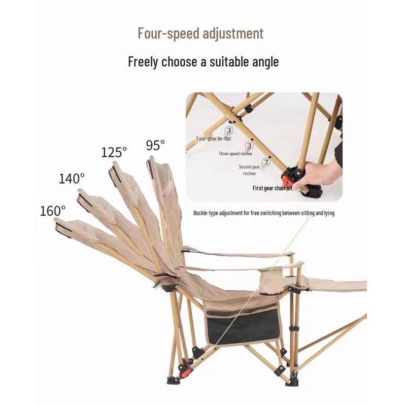Portable High-Back Camping Chair with Headrest