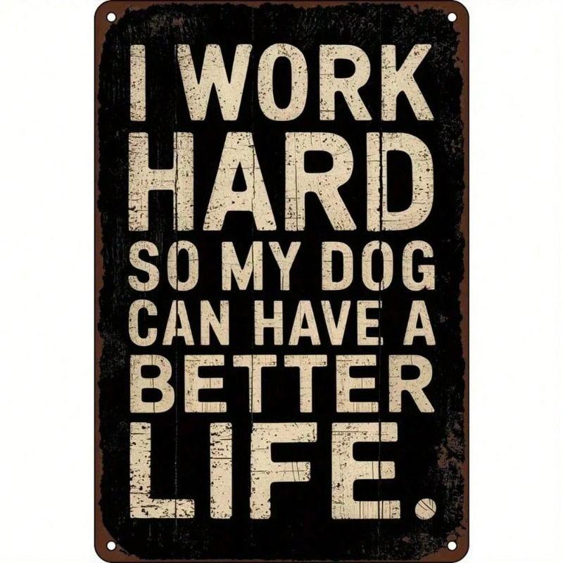 

Vintage Dog Metal Poster Wall Art Home Bar Decor