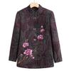 Women's Embroidered Jacket New Stand-Up Collar Top Winter Fleece Gown