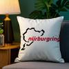 Nurburgring Sport Car Pillow Case Plush Fabric Soft Double Sided Print Sofa Cushion Cover Throw Pillow Covers