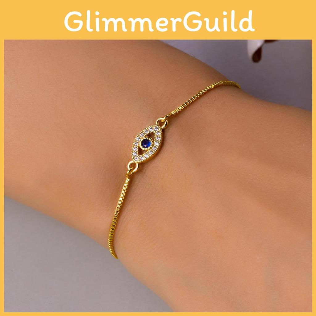 Mode Zugarmband mit blauem Augen-Design und Strassdekor für Männer Frauen Beliebter Sommer