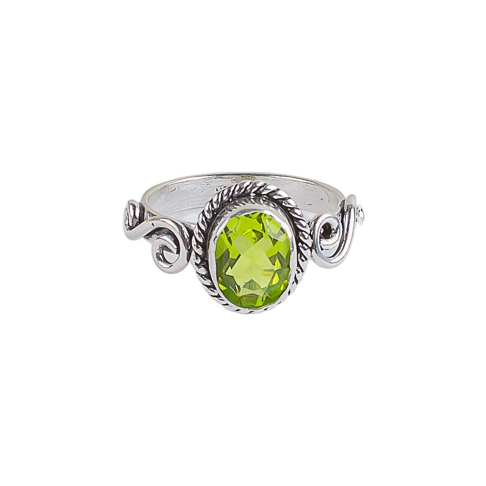 Peridot Gemstone 925 Sterling Silver Jewelry Handmade Boho Ring For Women Gift RR-14-4